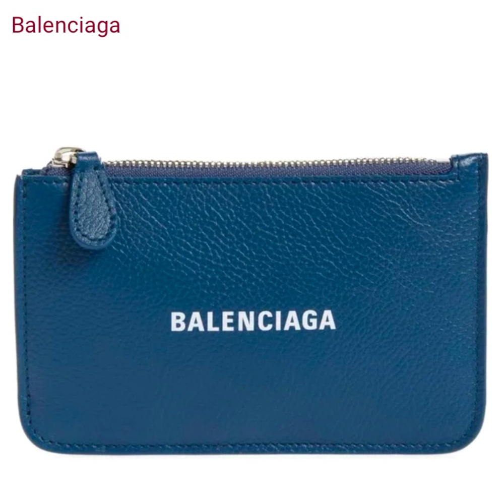 🆕 Balenciaga Cash Logo Long Leather Card Holder